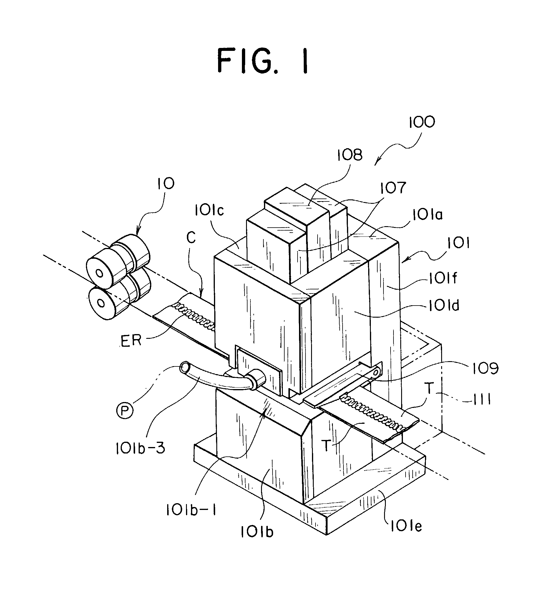 Space forming apparatus for a slide fastener chain