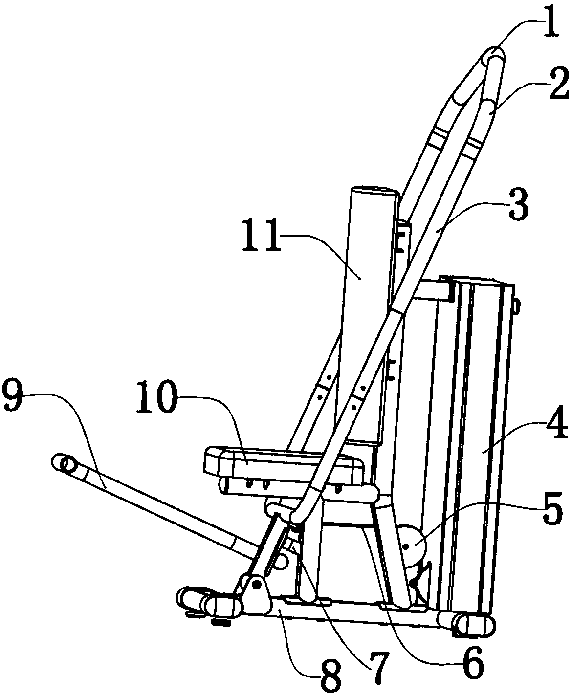 Chest-stretching rehabilitation training machine