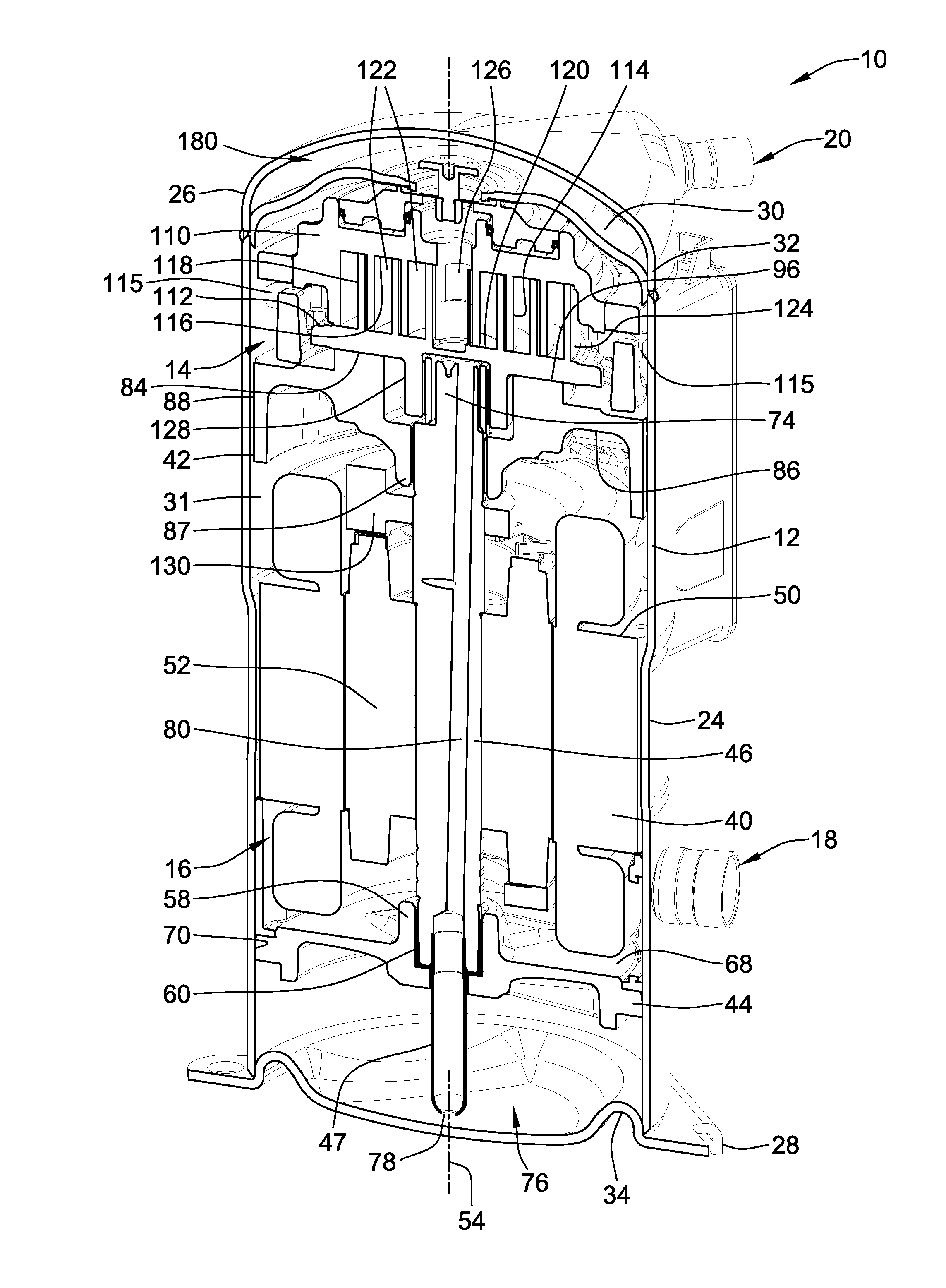 Floating scroll seal with retaining ring