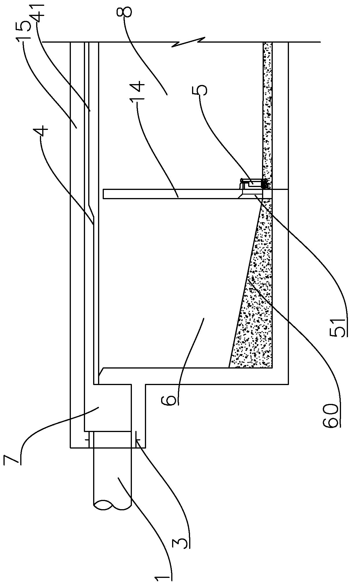 Pipe-culvert combined sewage interception structure with functions of sewage discharge and initial rainwater regulation and storage