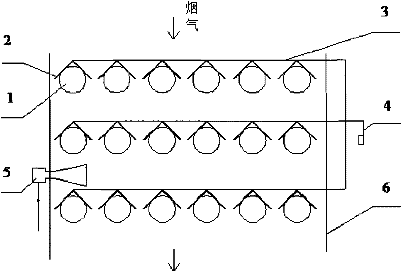 Combination deashing wear-resisting device of boiler