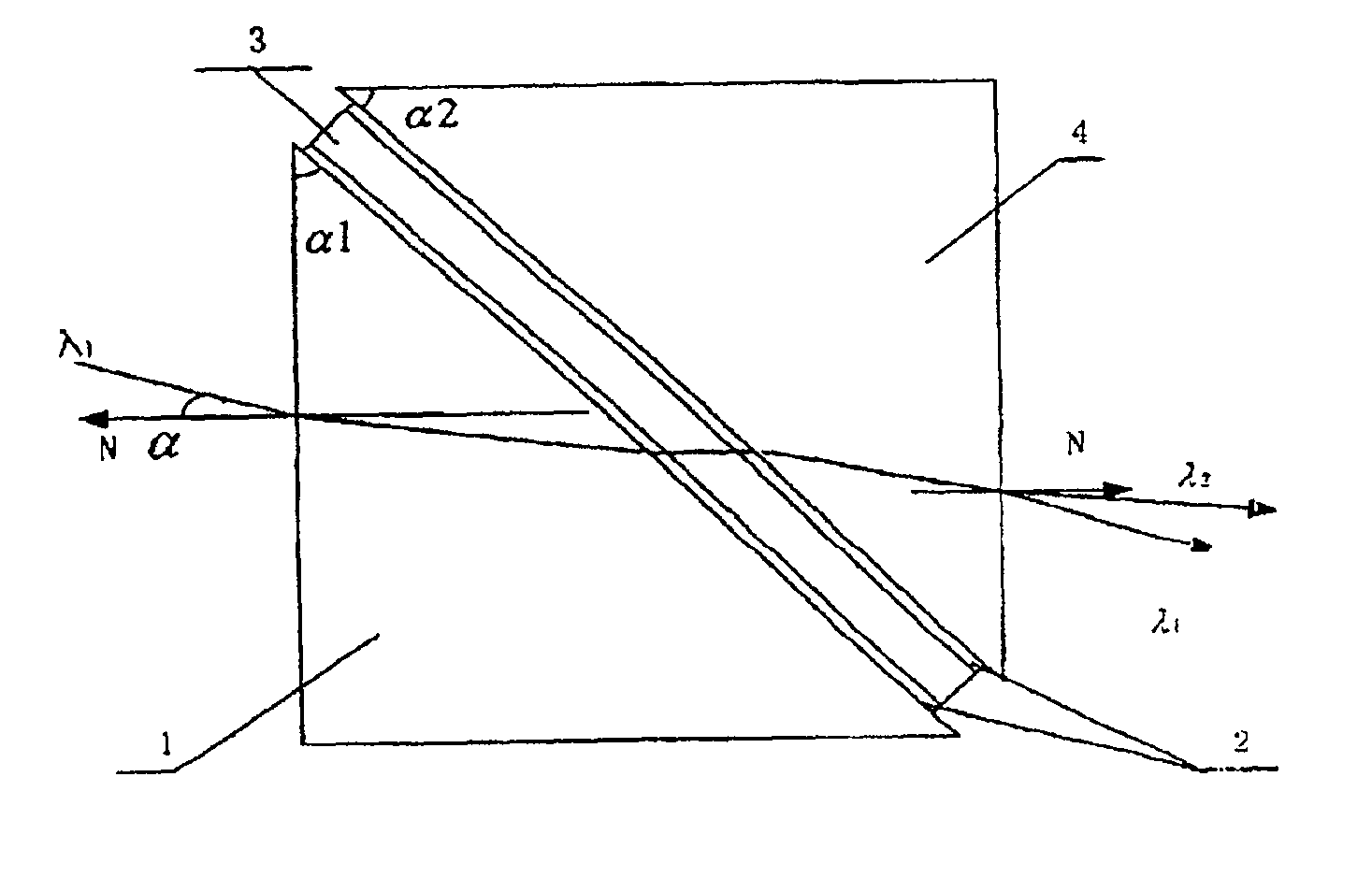 Prism-nonlinear optical crystal coupler for laser frequency conversion