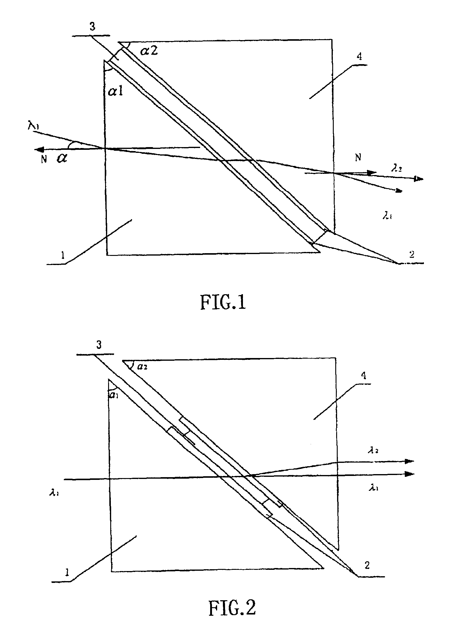 Prism-nonlinear optical crystal coupler for laser frequency conversion