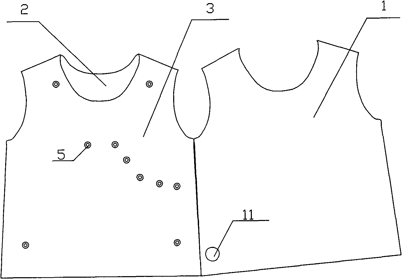 Wearing type electrocardiogram acquisition costume