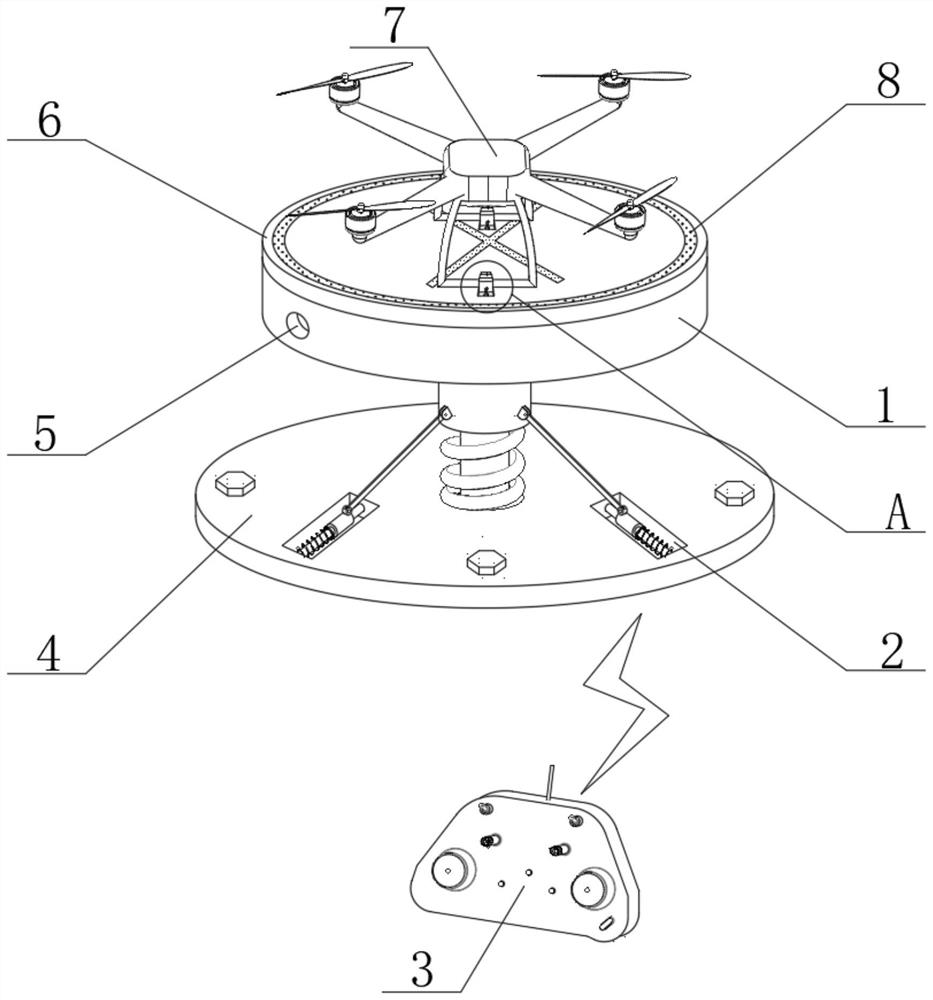 A landing assist device for a marine unmanned aerial vehicle