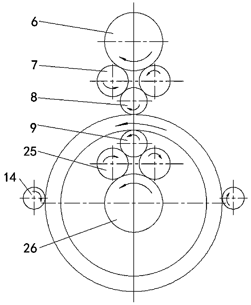 Vertical small-roller-diameter working roller ring rolling device