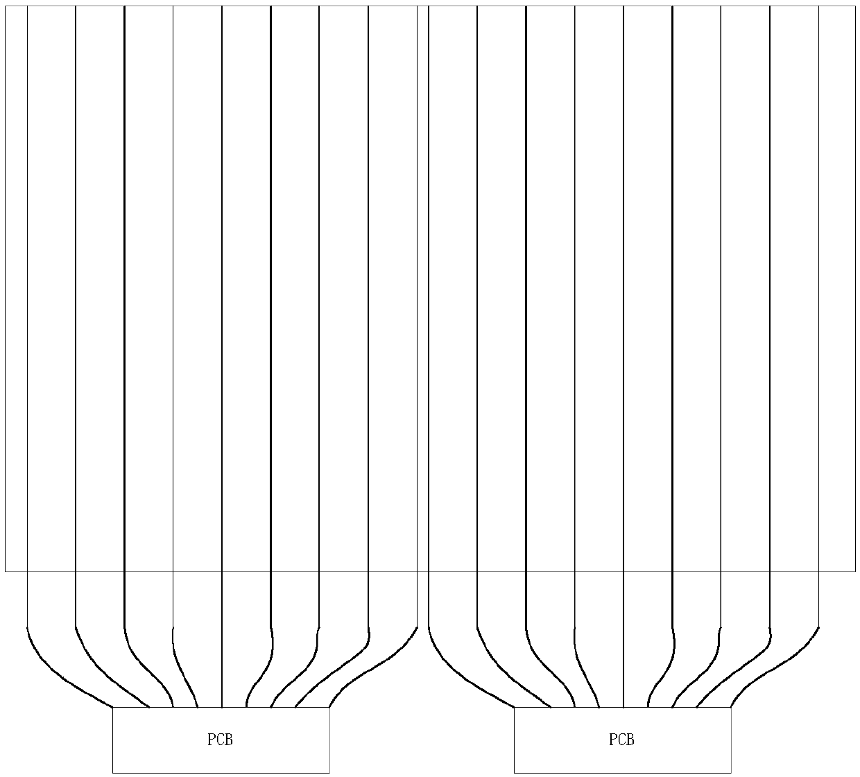 Capacitive whiteboard touch film structure and touch signal processing method