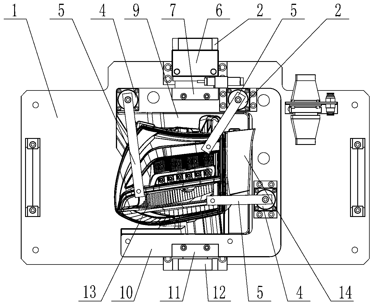 Assembling device for decorative rings and shells of lamps of automobiles