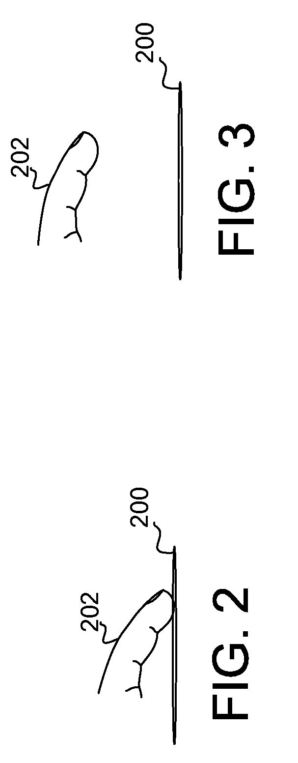 Sensor device and method with at surface object sensing and away from surface object sensing