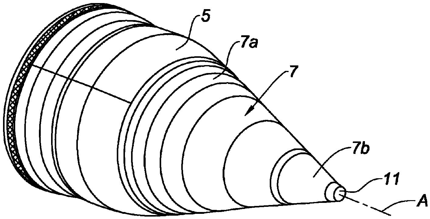 Aircraft turbojet engine exhaust cone