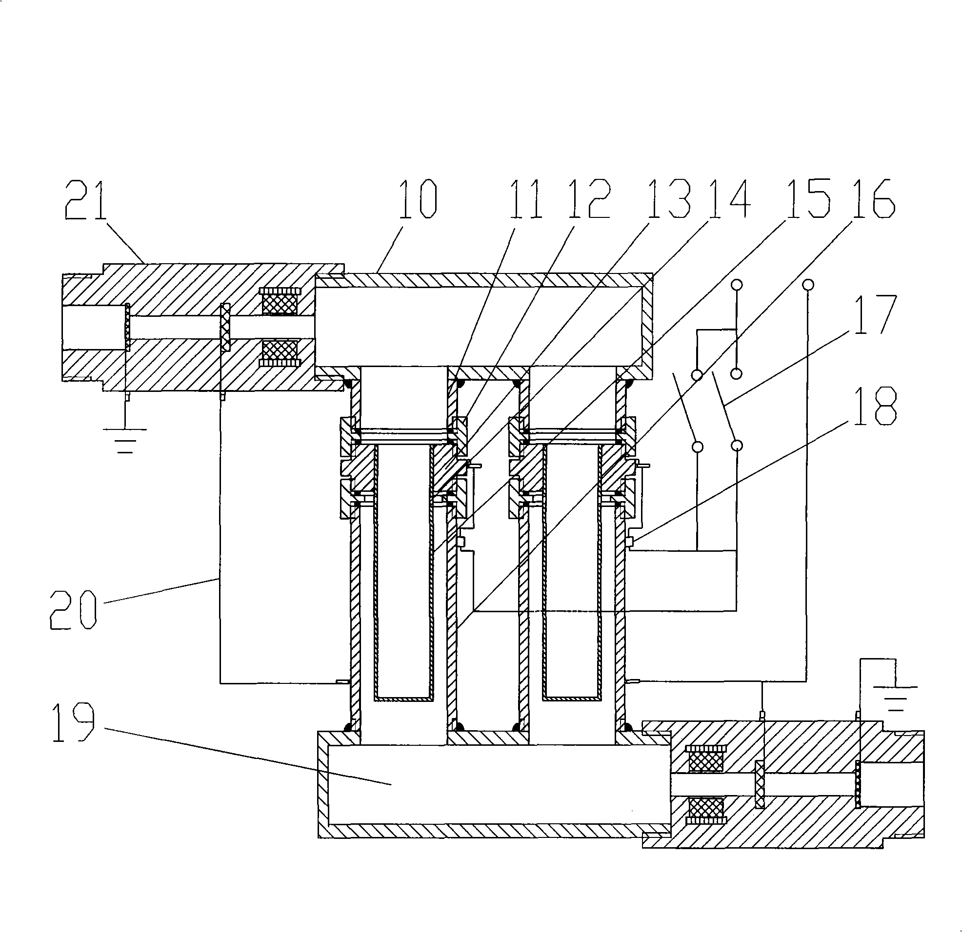 Fluid multiple anti-electricity device