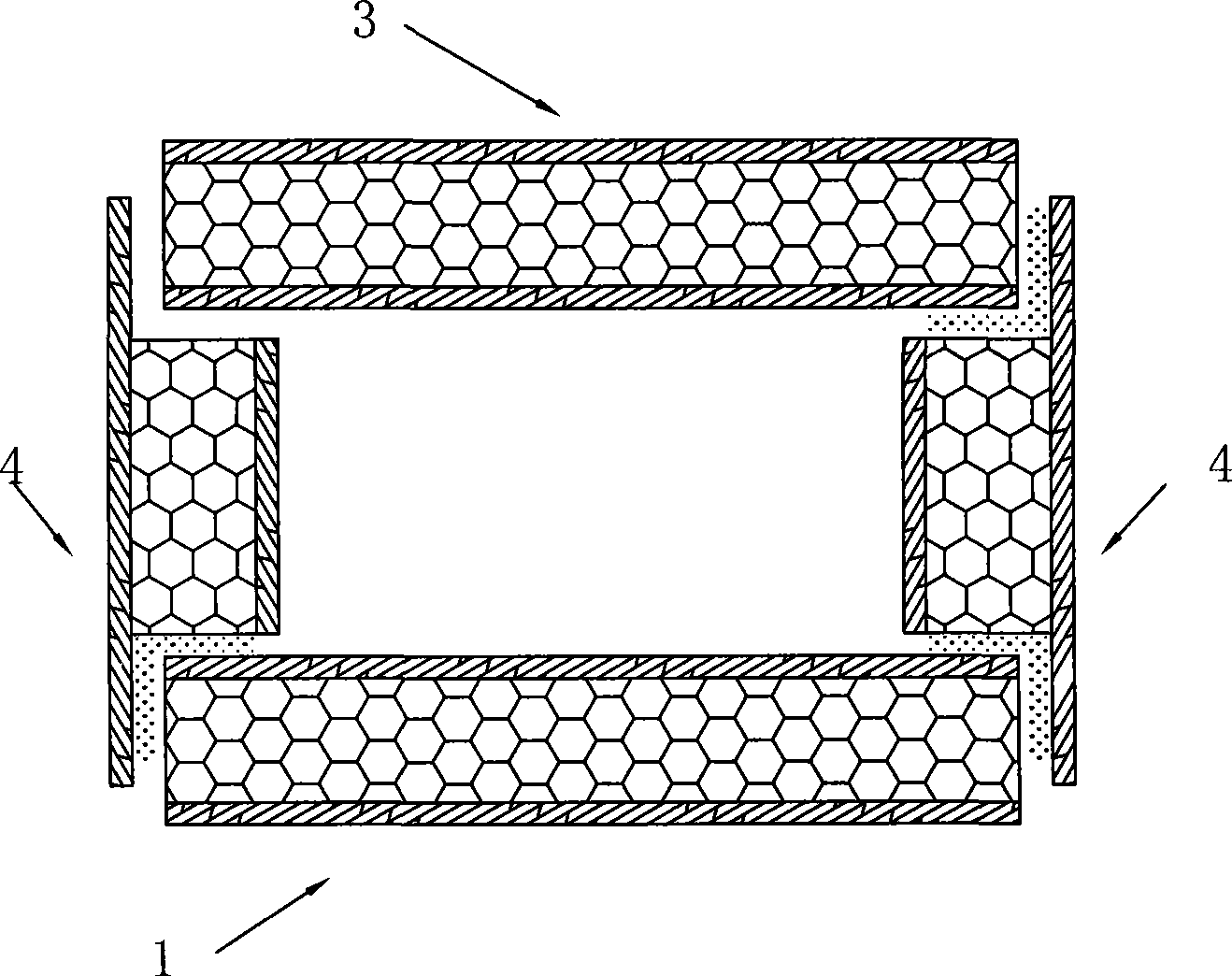 Production technology for combining air conduit by using shape hoop