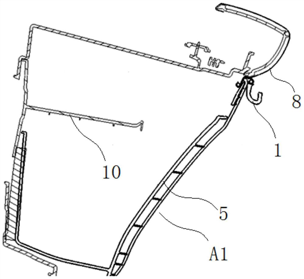 Novel concealable turnover glove compartment hook