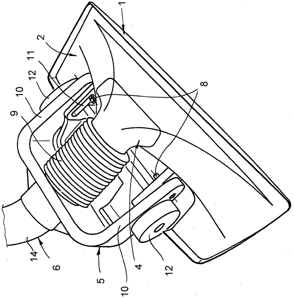 Floor nozzle for a vacuum cleaner