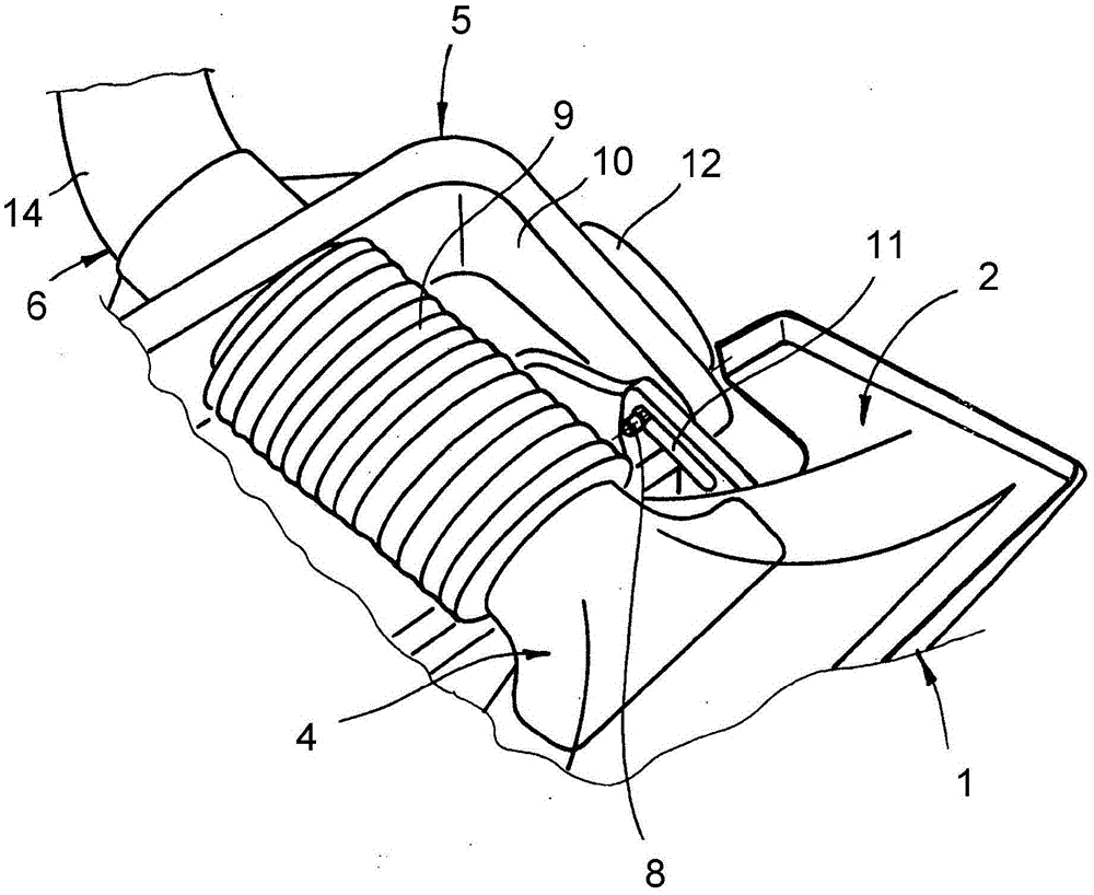 Floor nozzle for a vacuum cleaner