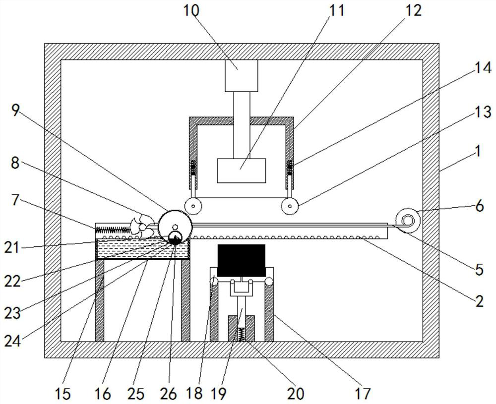 Plastic product hot-stamping equipment based on gears and racks