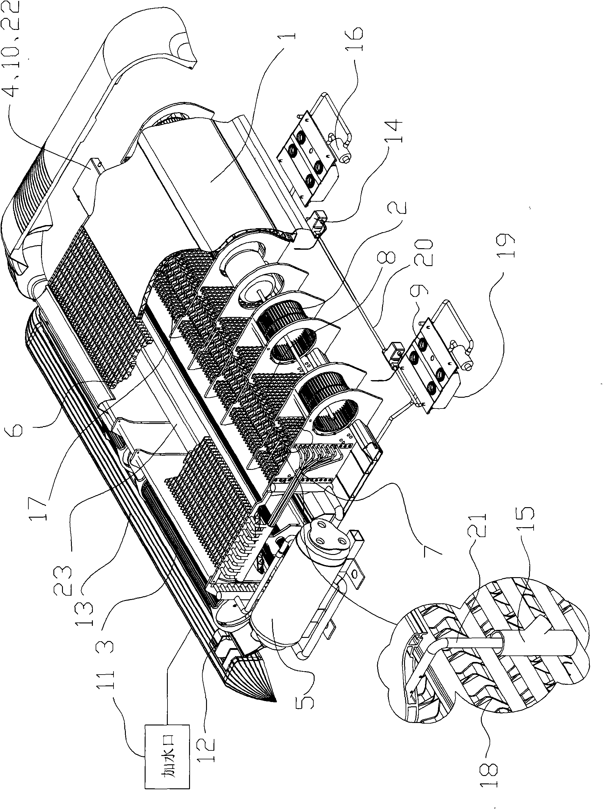 Multi-function modular profile structure air conditioner for vehicle