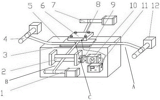 Crossed-material-conveyance die cutting machine