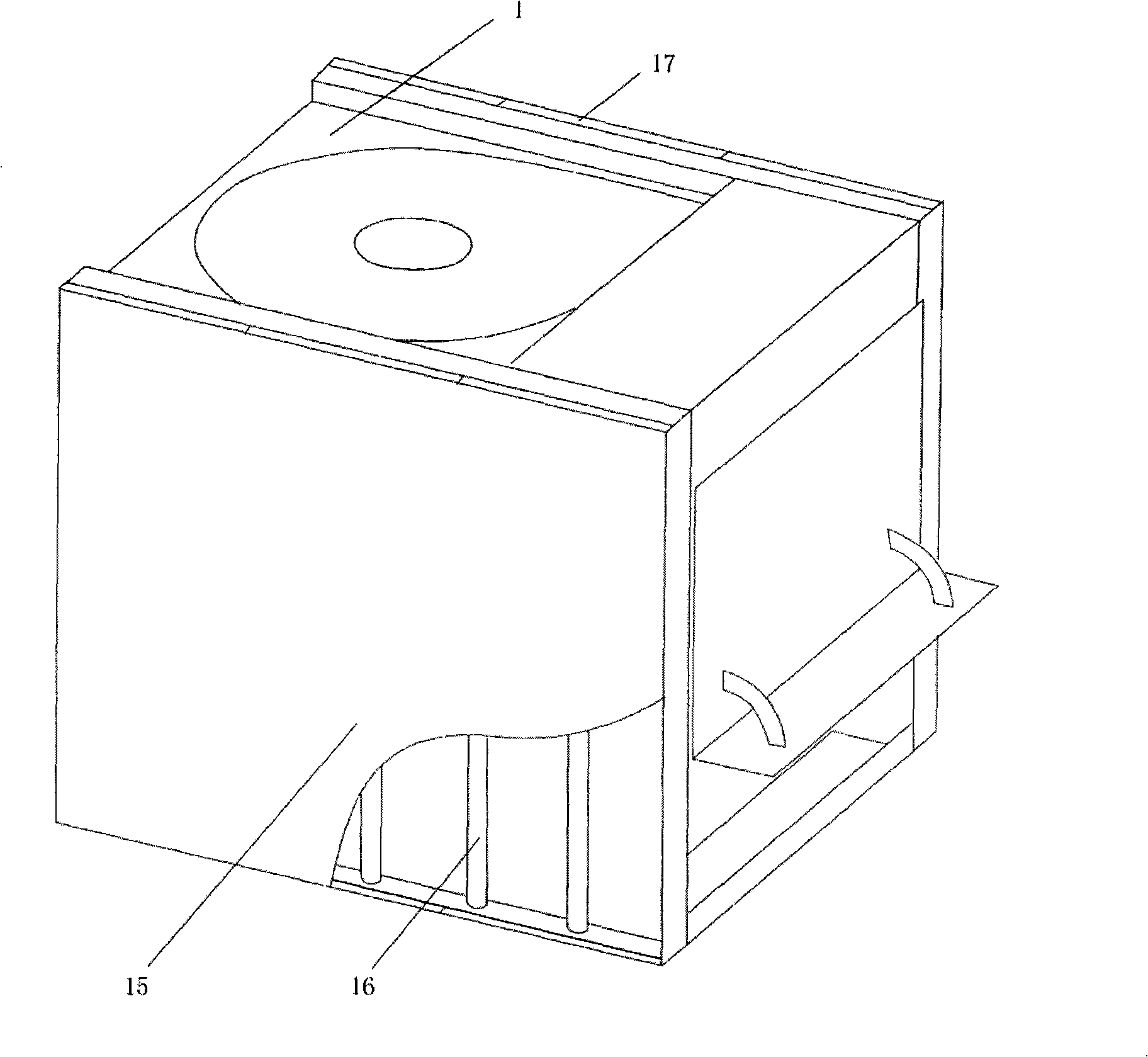 Indoor secondary gas flow equipment used for large-space large-span building