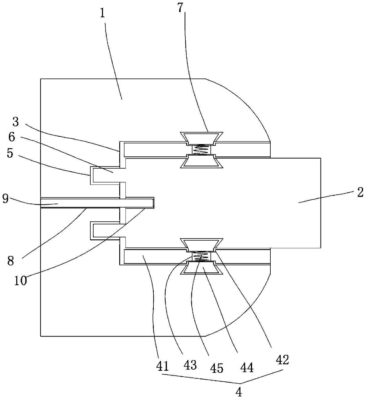 wooden door with cushioned lines