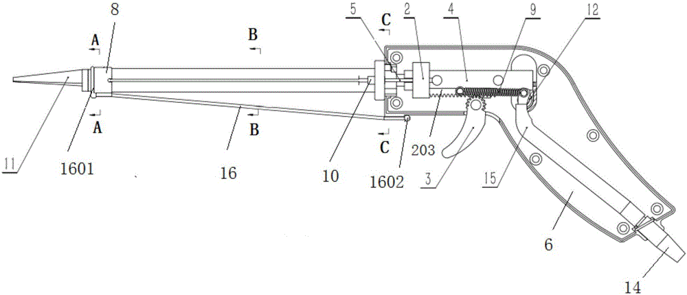 Setting method of elastic thread in ejection type ligation device and elastic thread ligation device