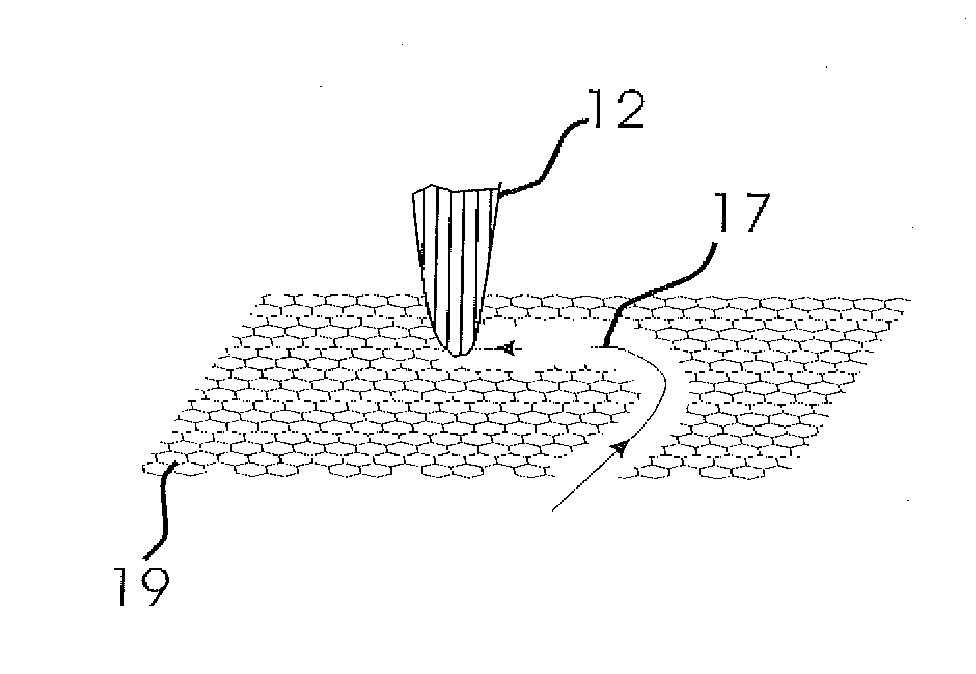 Cutting device for cutting graphene and a method for cutting graphene using a cutting device