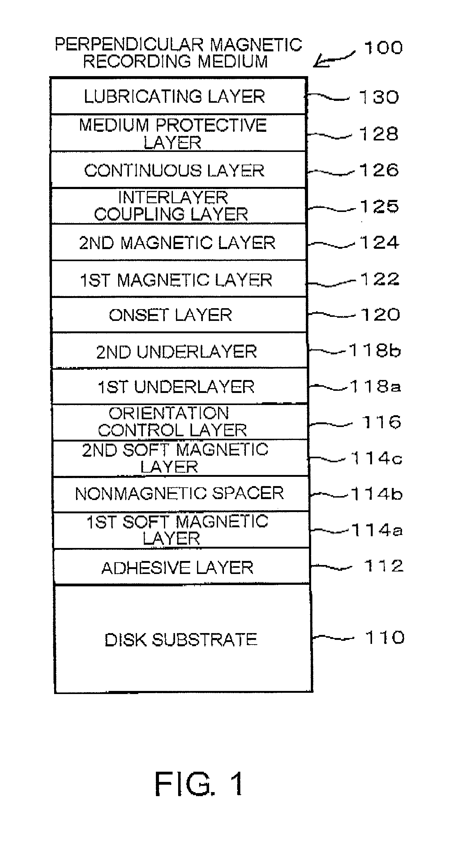 Perpendicular magnetic recording medium