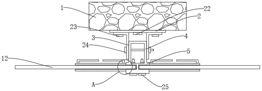 Beam assembly structure for fixing glass