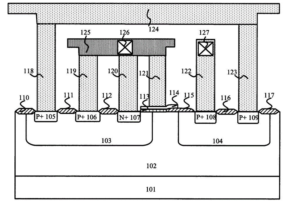 ESD protection device of IGBT structure and with high maintaining voltage