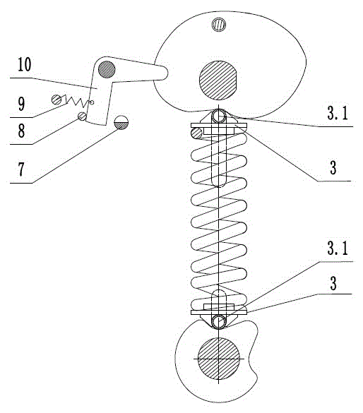 Spring drive device for three-position switching operating mechanism