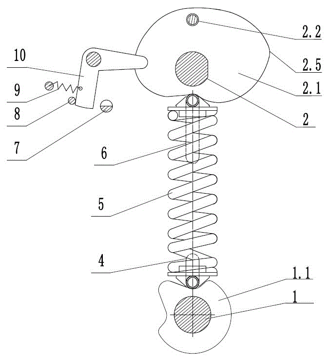 Spring drive device for three-position switching operating mechanism