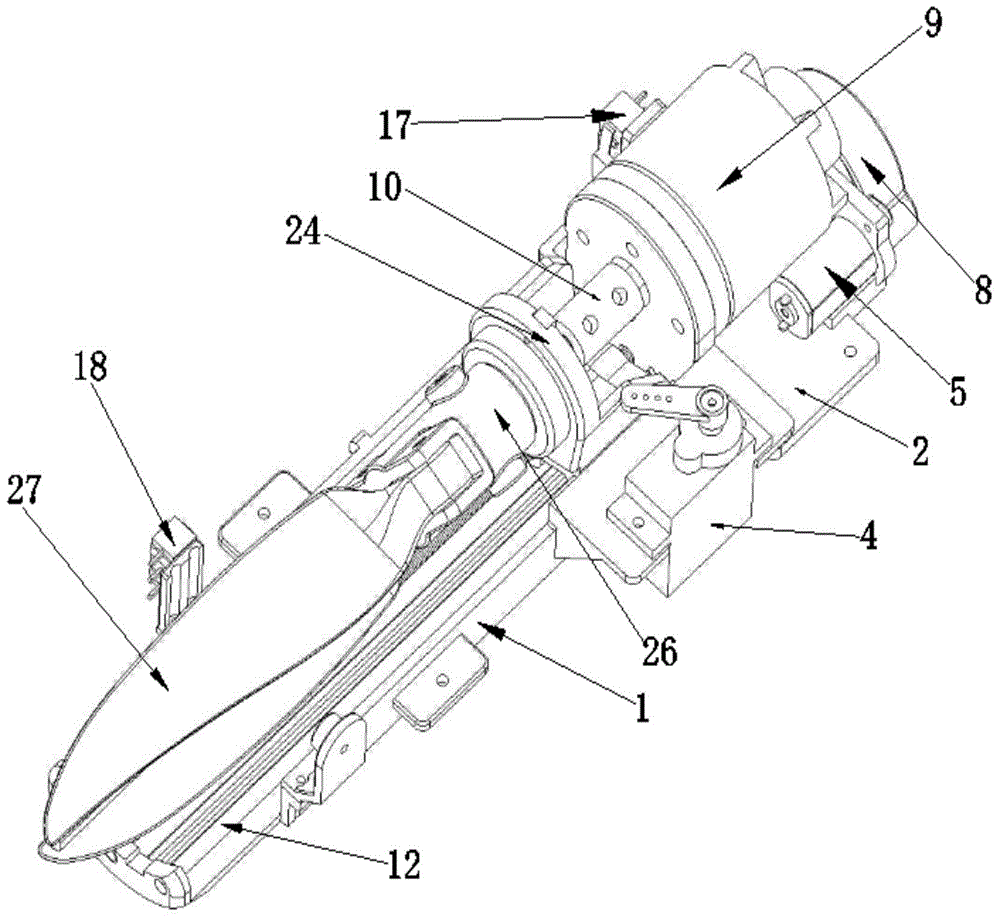 Model airplane glider propeller folding and unfolding system