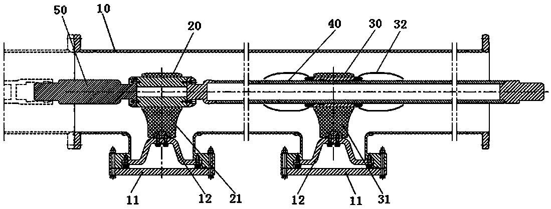 Pipeline bus and detachable bus unit of pipeline bus