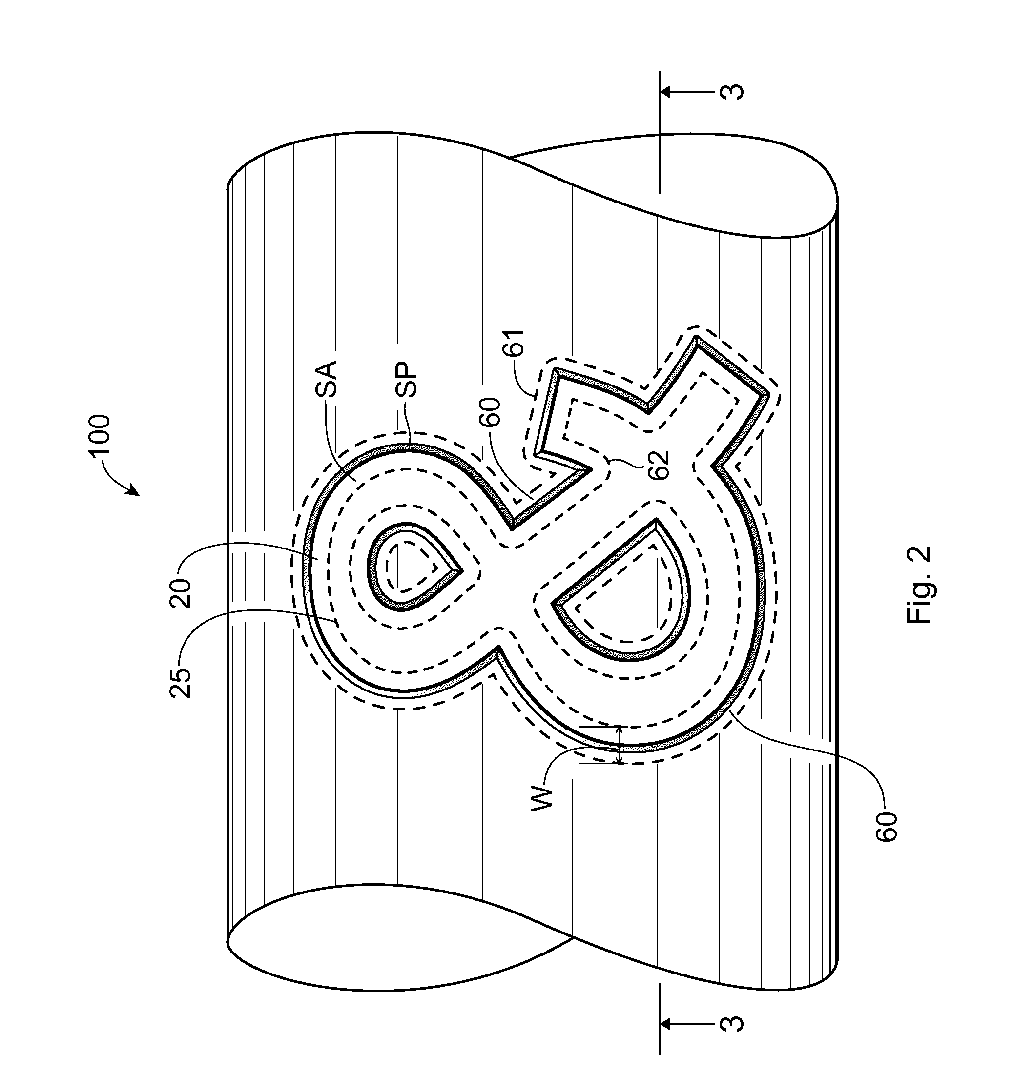 Process for printing and securing three-dimensional pattern on non-fibrous substrates and article comprising non-fibrous surface having three-dimensional pattern thereon