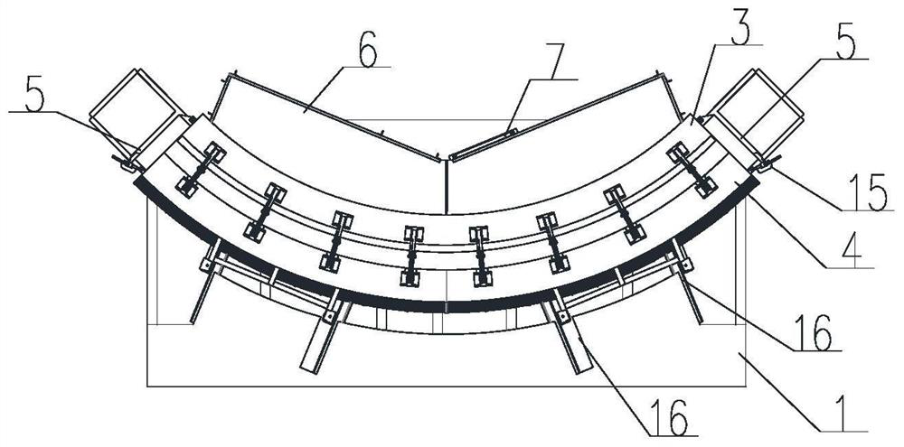 Segmental prefabricated assembly type concrete tower segment prefabricating mold and prefabricating process