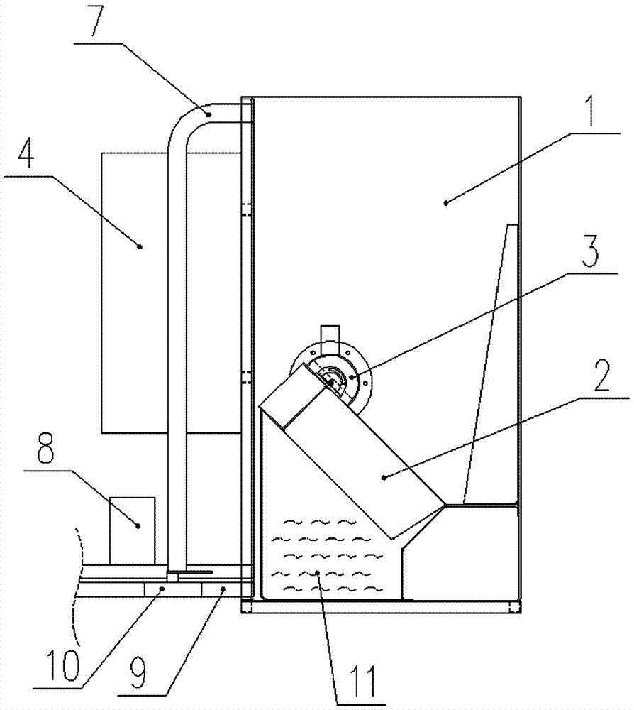 A functional test device for the water inlet component of the reactor pressure vessel insulation layer