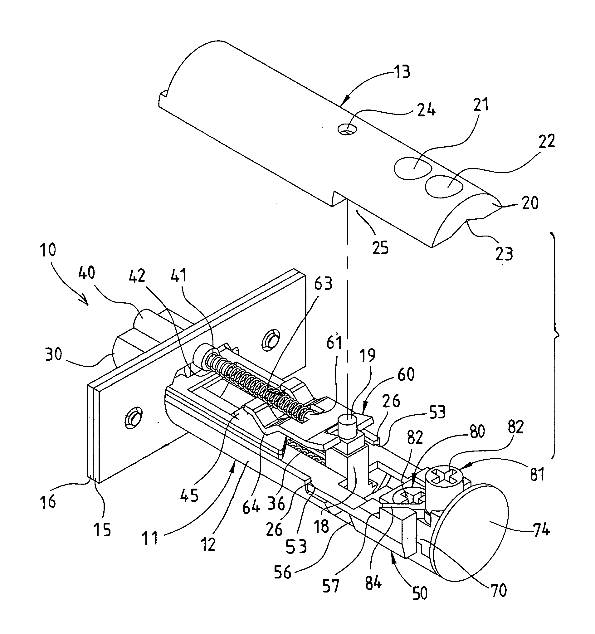 Tubular door lock having selective actuators