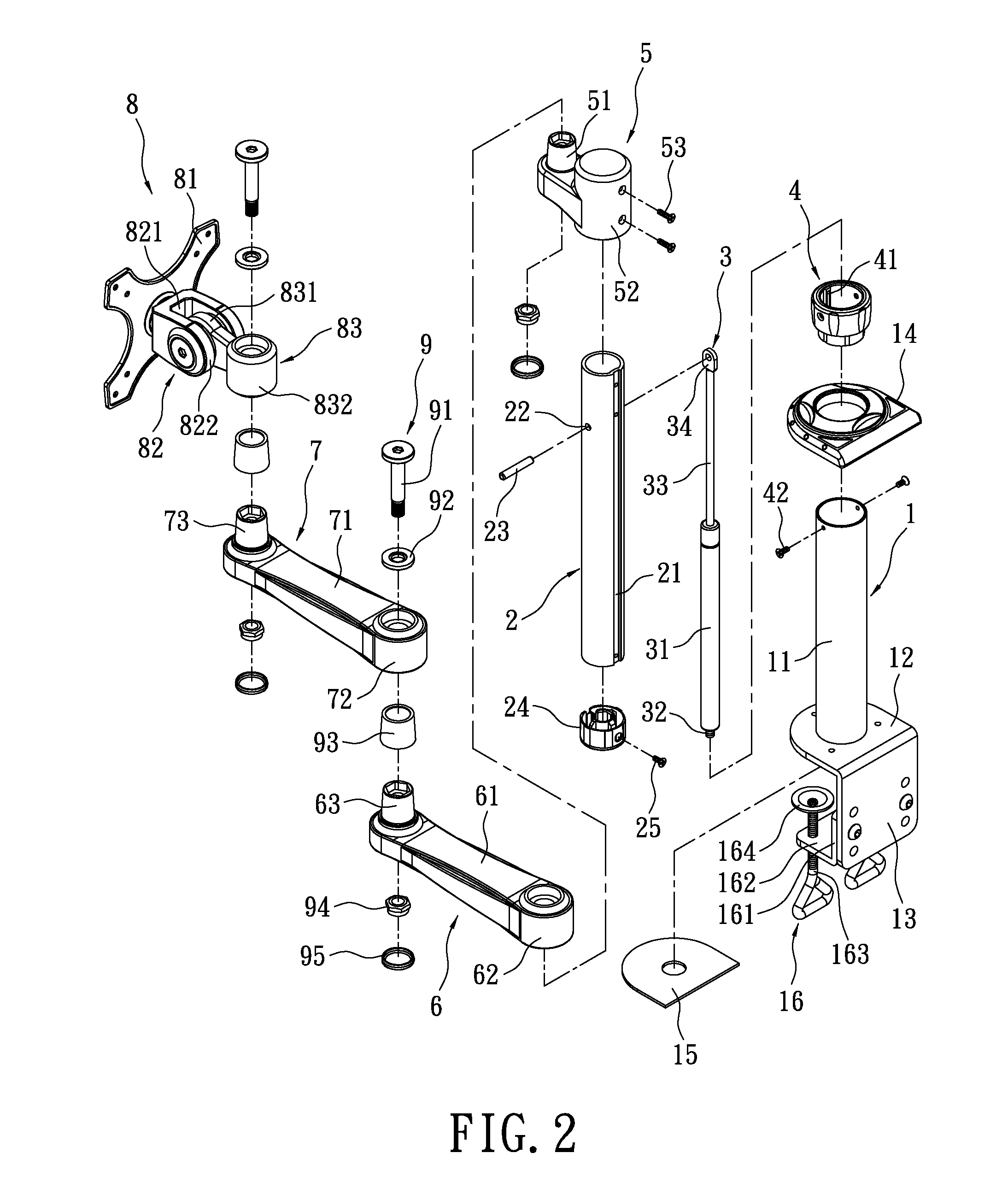 Support frame with an adjustable mechanism