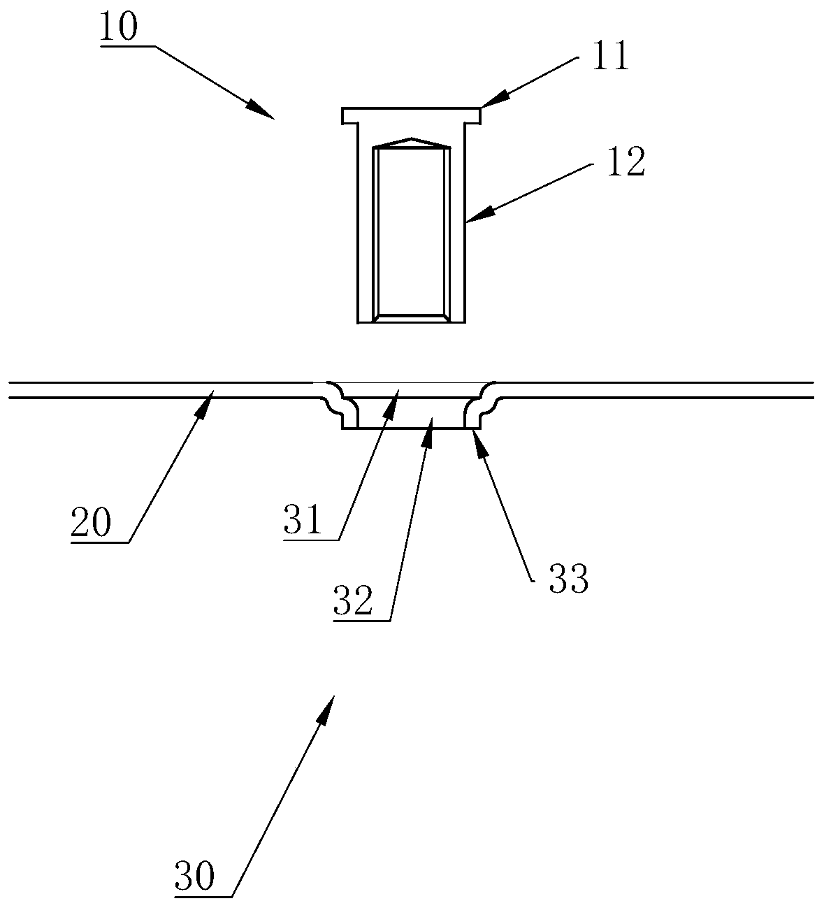 Rivet mounting method, rivet mounting structure and brazing type heat exchanger for wall-hanging furnace