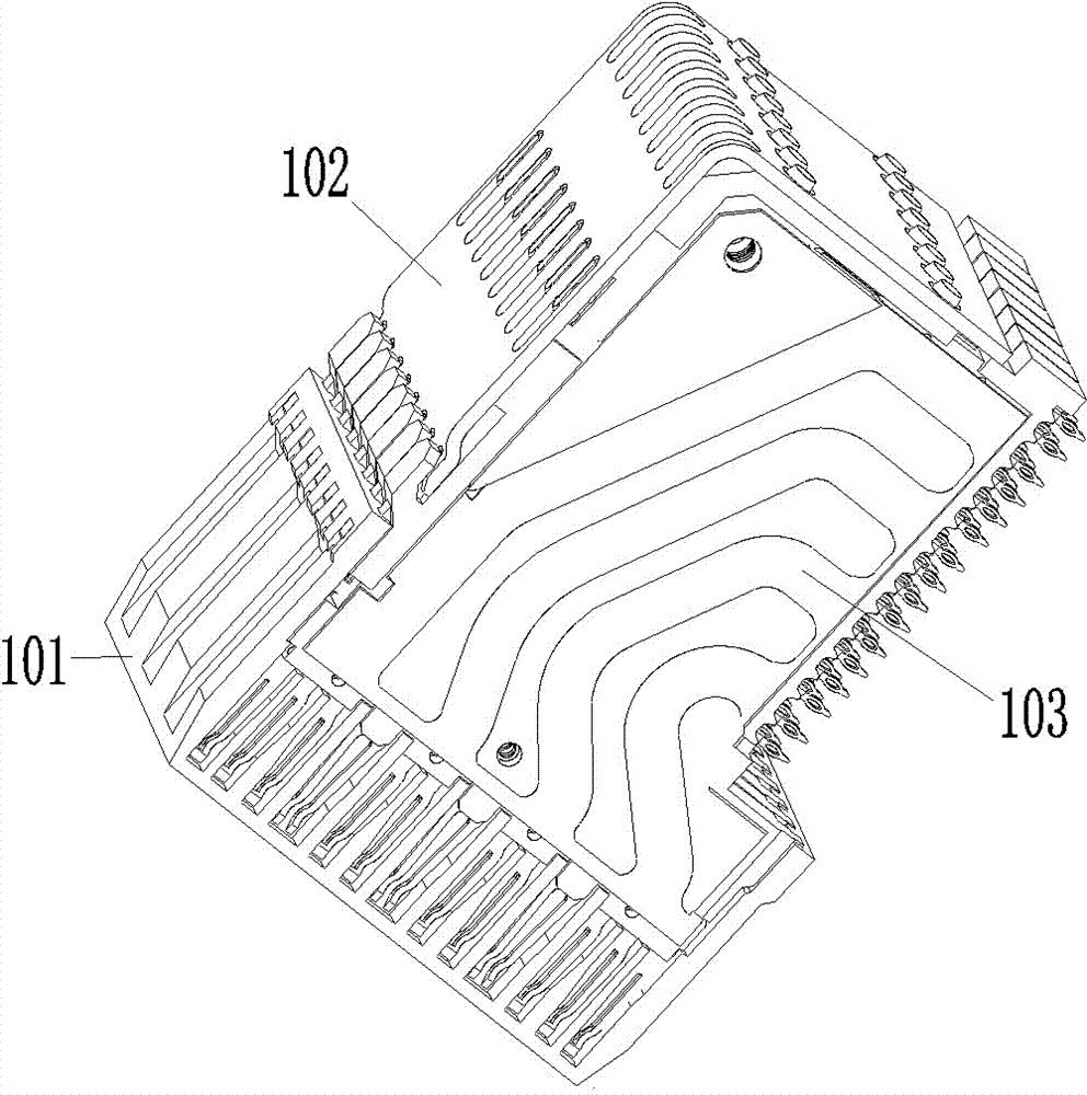 Difference module and full-shielding-type difference connector using the module