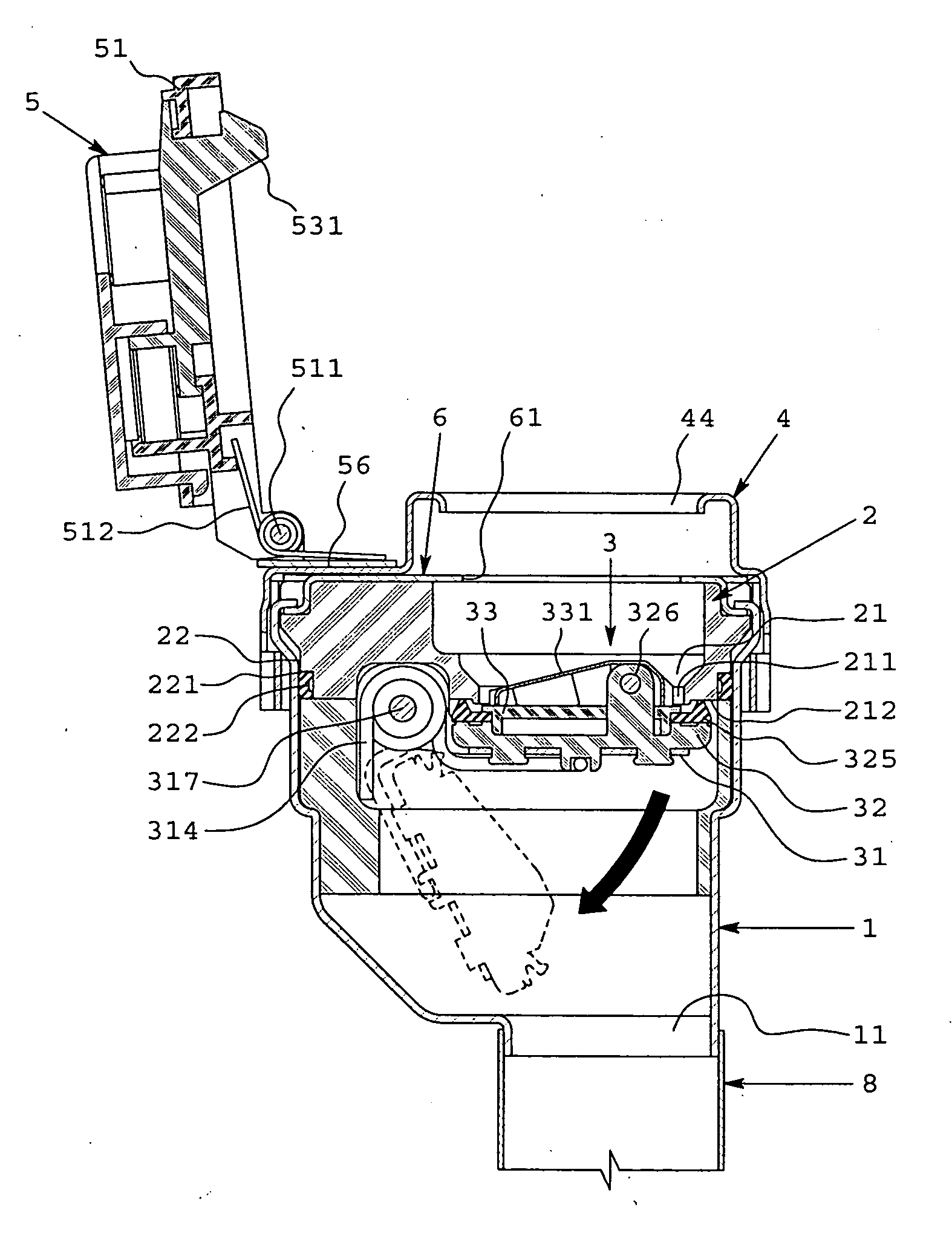 Fuel filler port closing apparatus