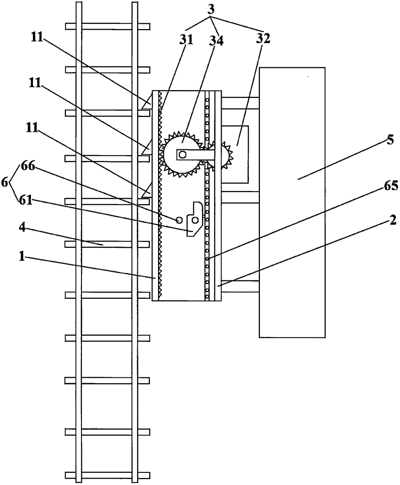 Automatic climbing device of scaffold