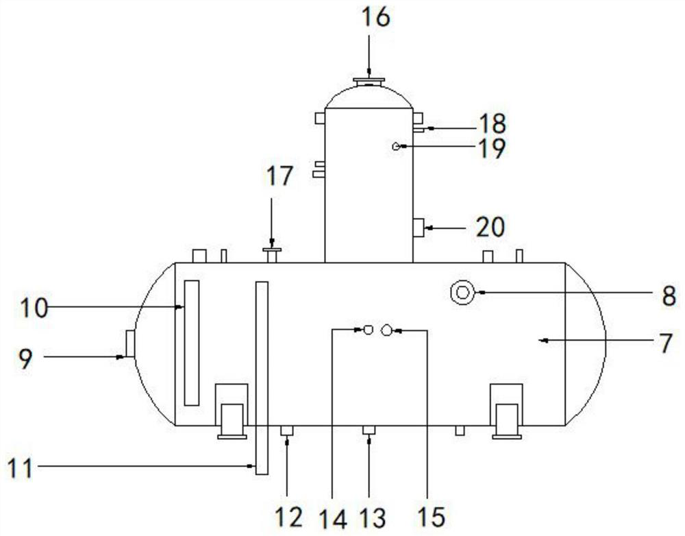 Corrosion protection on-line detection device for thermodynamic system for hot water boiler