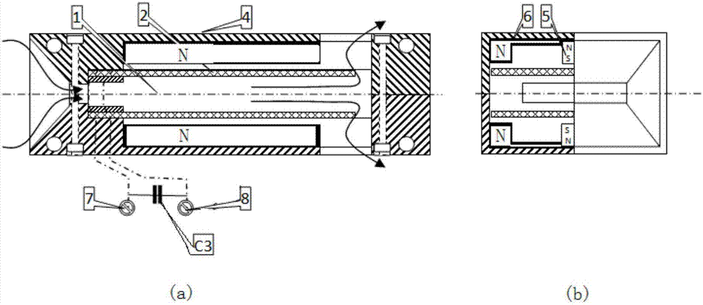 Mechanical-air cavity-electronic combined generalized resonant pneumatic power generation device