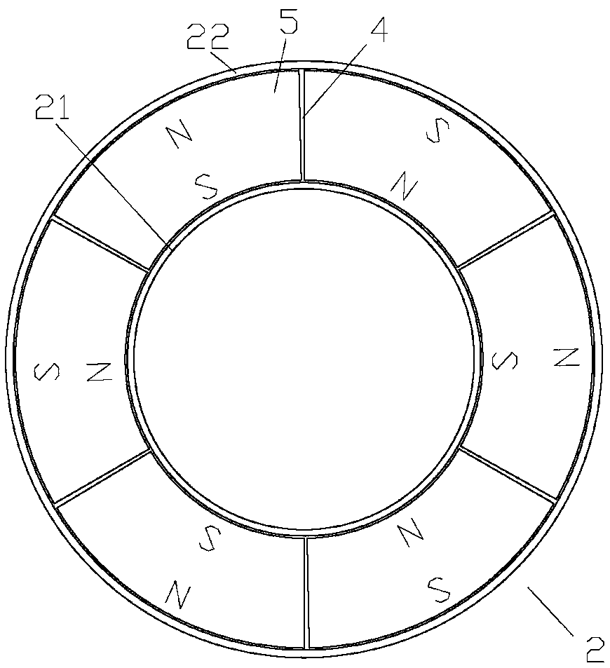 Magnetic massage wheel and massage movement