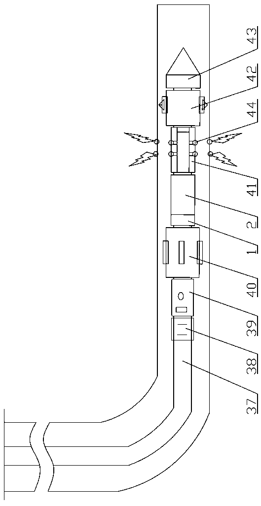 Pulse horizontal well volume fracturing device and horizontal well volume fracturing method