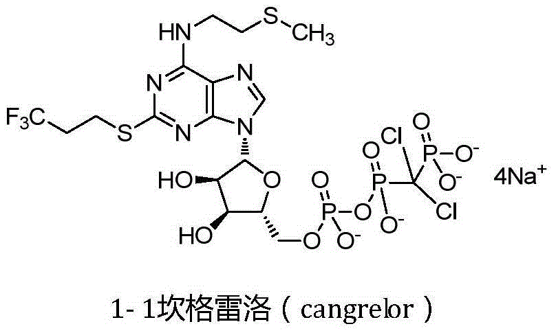 Intermediate for preparing cangrelor and preparation method and application thereof