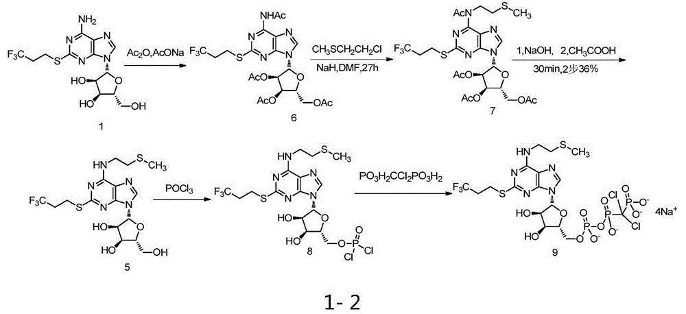 Intermediate for preparing cangrelor and preparation method and application thereof