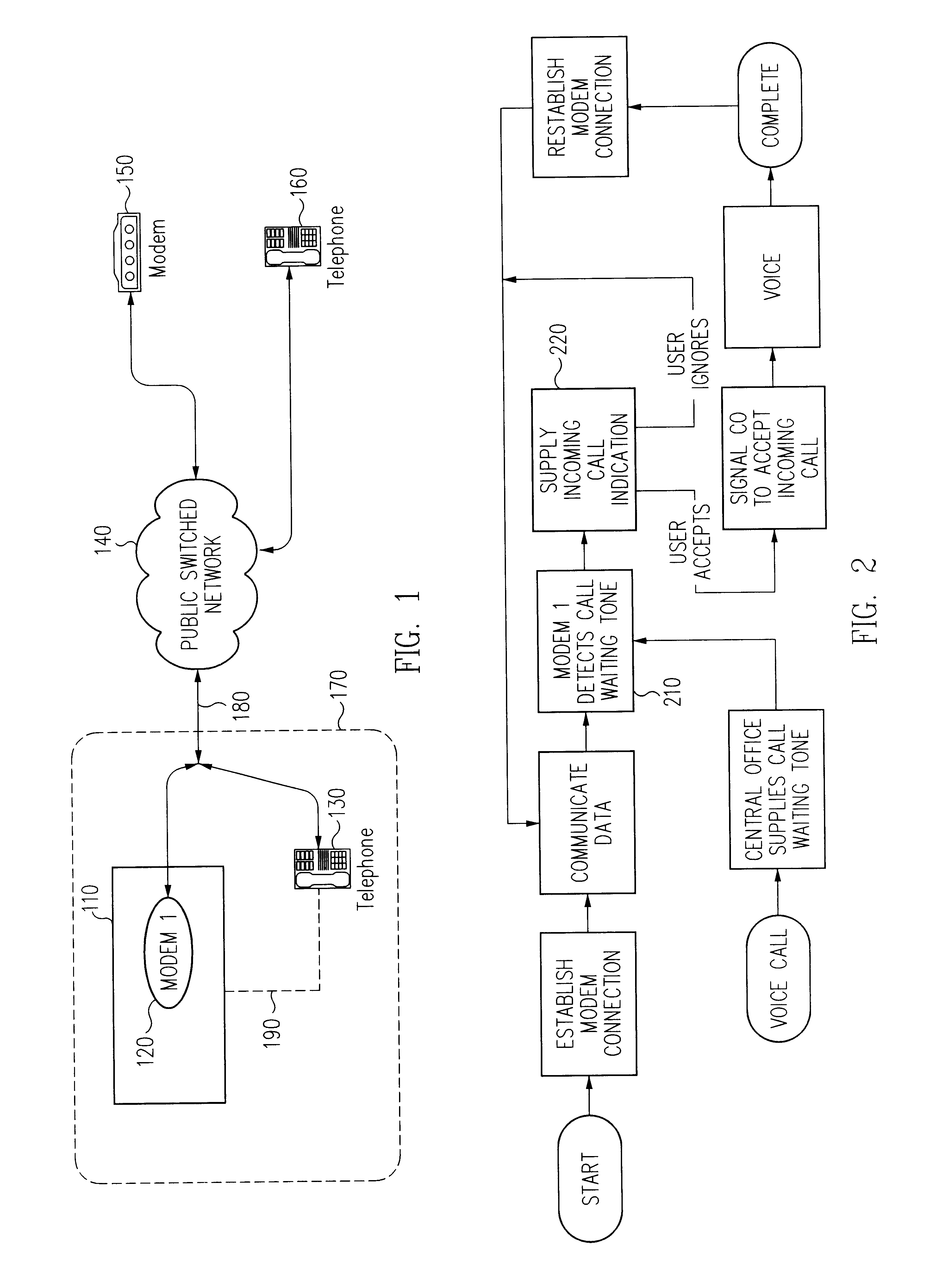 Call-waiting tone detection technique