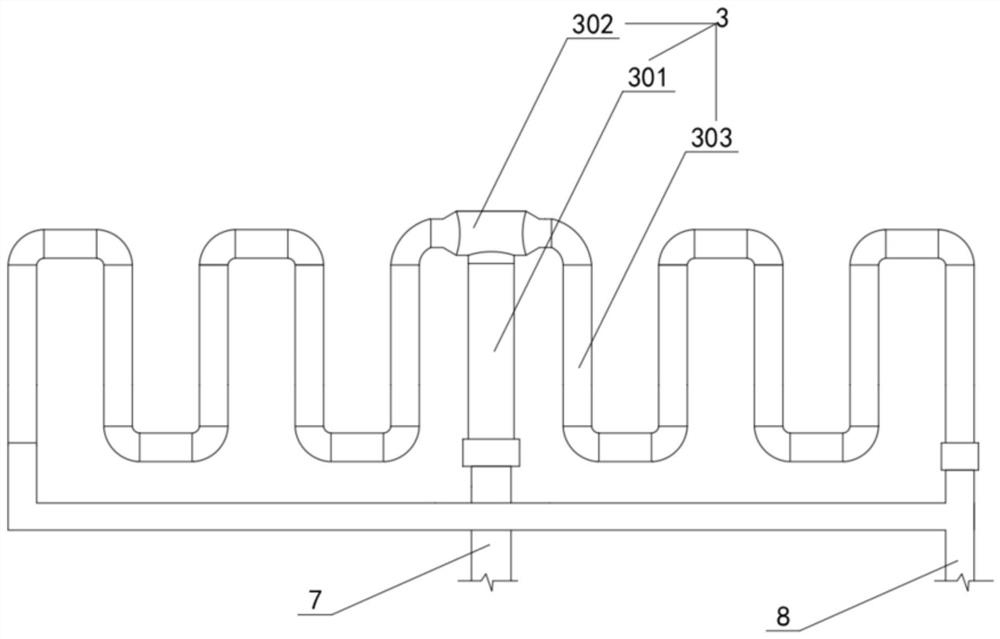 Efficient heat conduction type bay window for achieving hot spring stone plate function